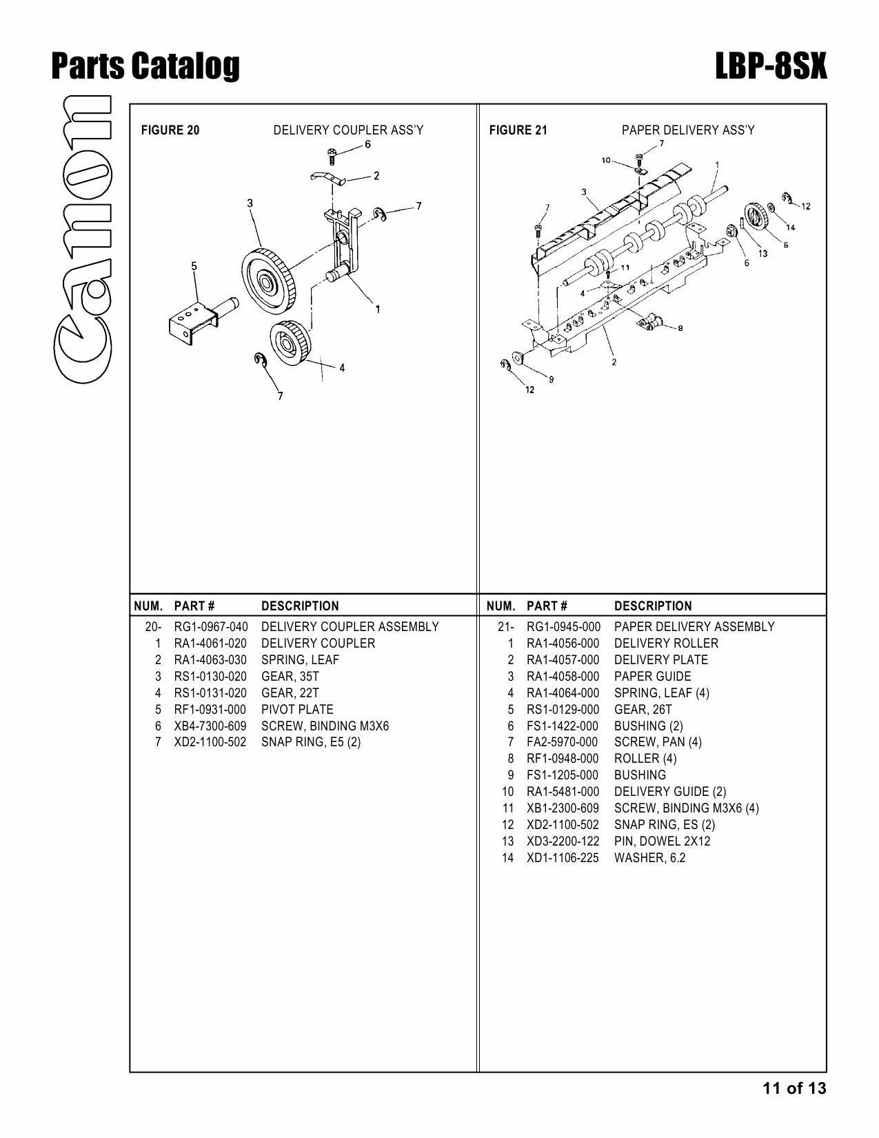 Canon imageCLASS LBP-8sx Parts Catalog Manual-5